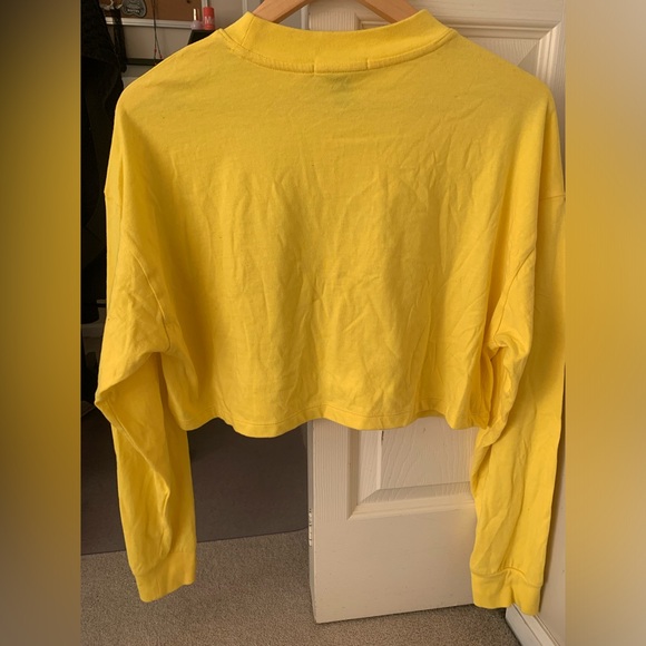 Forever 21 || Yellow long sleeve Wasted Youth crop - Picture 4 of 4